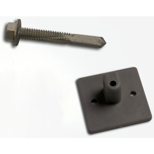 Stick-On Fixing, Grey X10